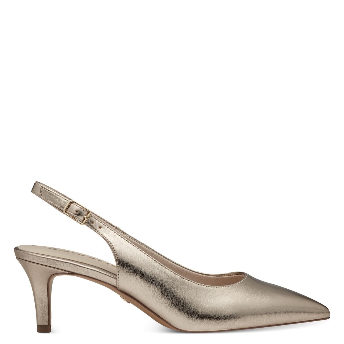 Escarpins dorés deals talon carré