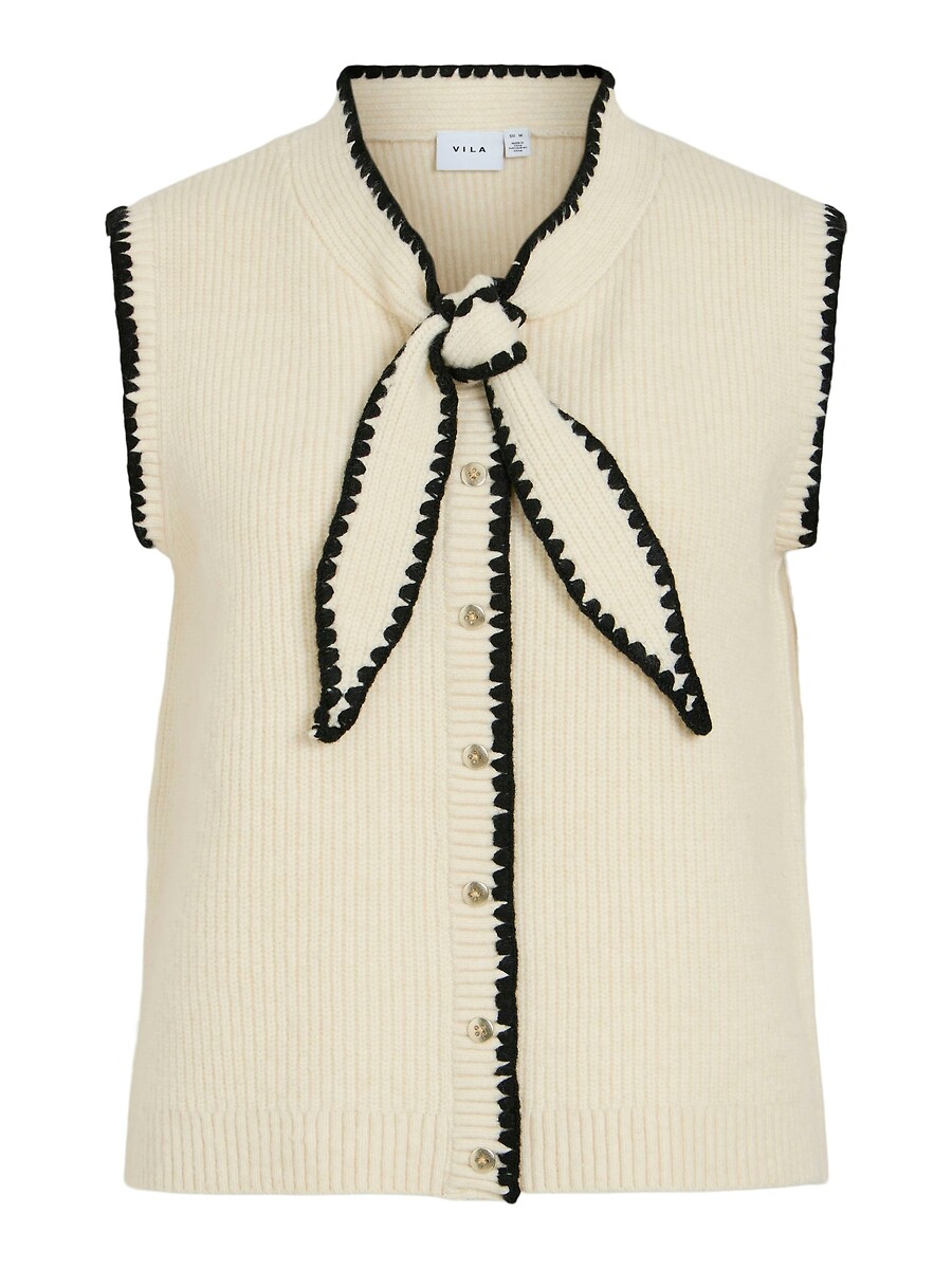 Cardigan senza maniche con fiocco, VILA