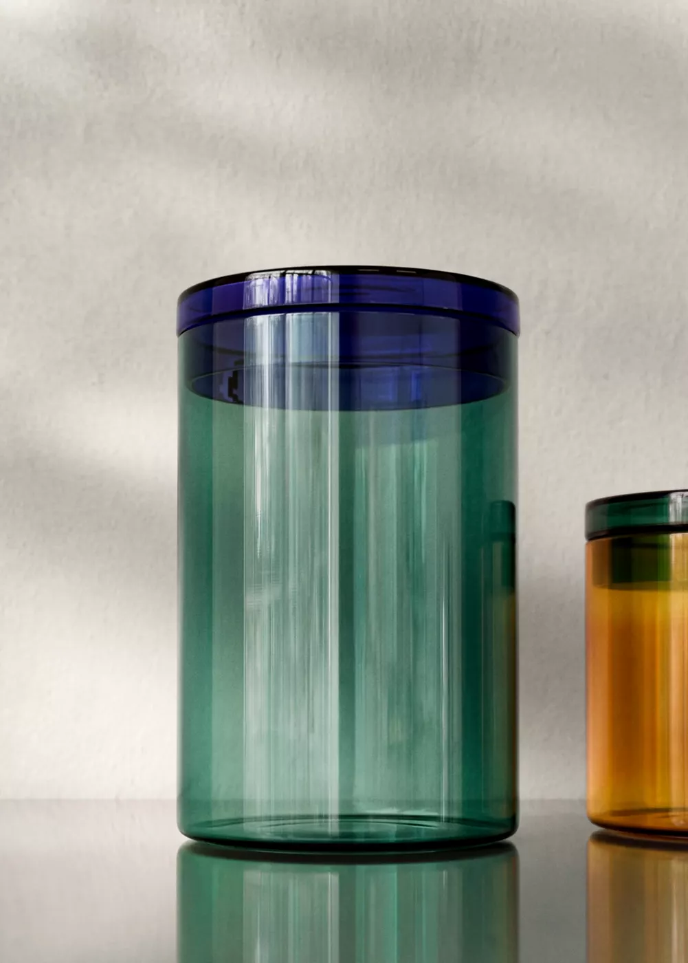 Bocal en verre bicolore, MANGO HOME