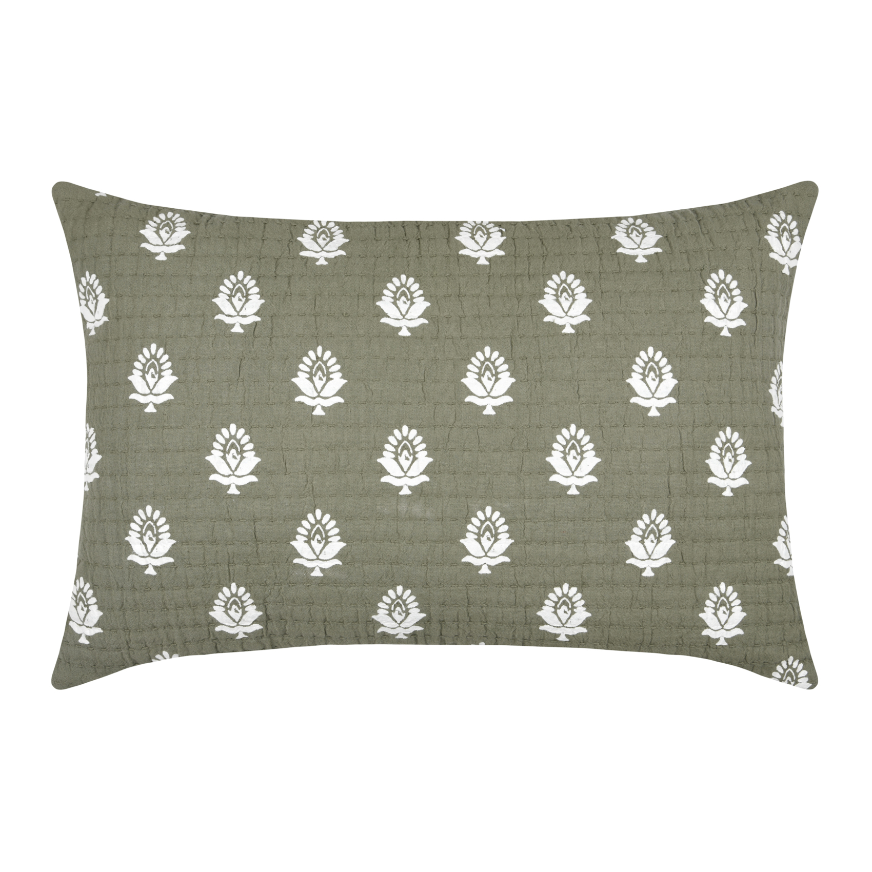 Coussin rectangulaire en coton à motif floral, LOVELY CASA