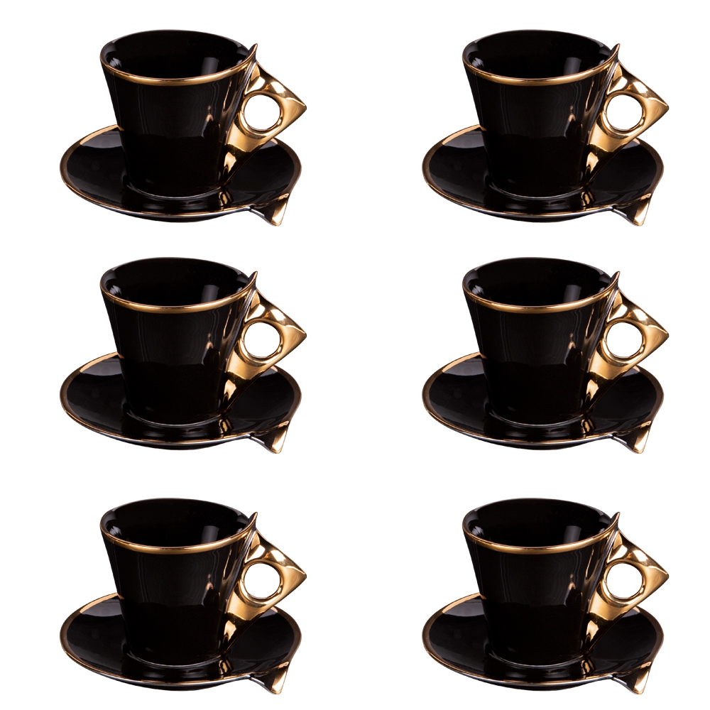 Coffret de 6 tasses à café avec sous tasses Libra, TABLE PASSION