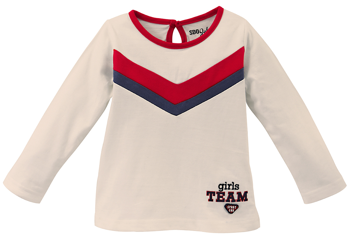 T-shirt fille ecru manches longues, SUCRE D'ORGE