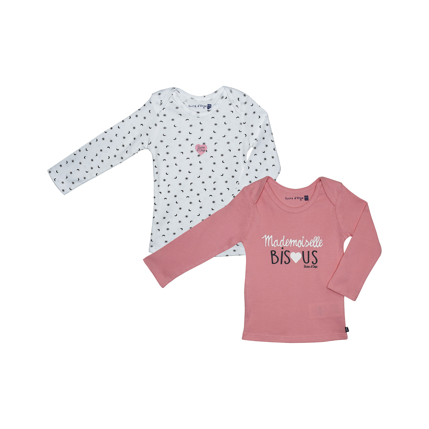Lot 2 maillots de corps fille forsalezia, SUCRE D'ORGE