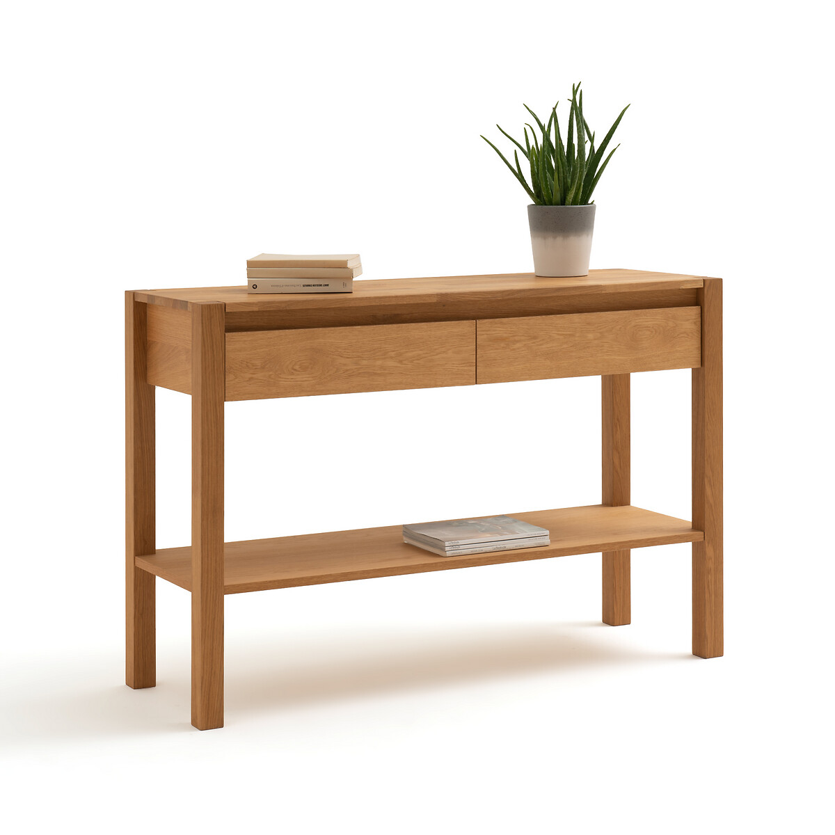 Adelita Oak Console Table with 2 Drawers