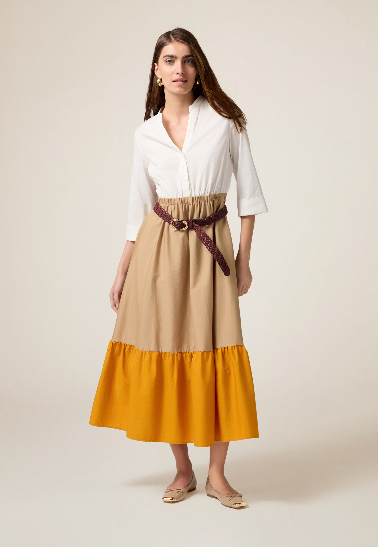 Robe longue color block, OLTRE