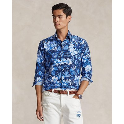 Cotton Oxford Shirt in Floral/Leaf Print and Slim Fit POLO RALPH LAUREN