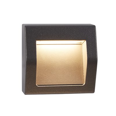 Outdoor Small Dark Grey Square LED Wall Light SO'HOME