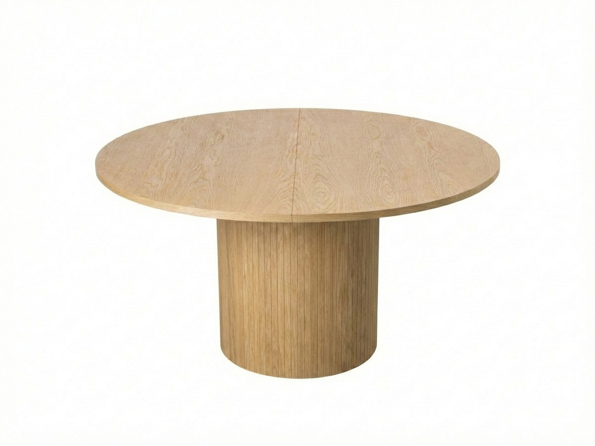 Table à manger extensible D.130 à D.180 cm SORMIOU placage chêne massif, BOBOCHIC