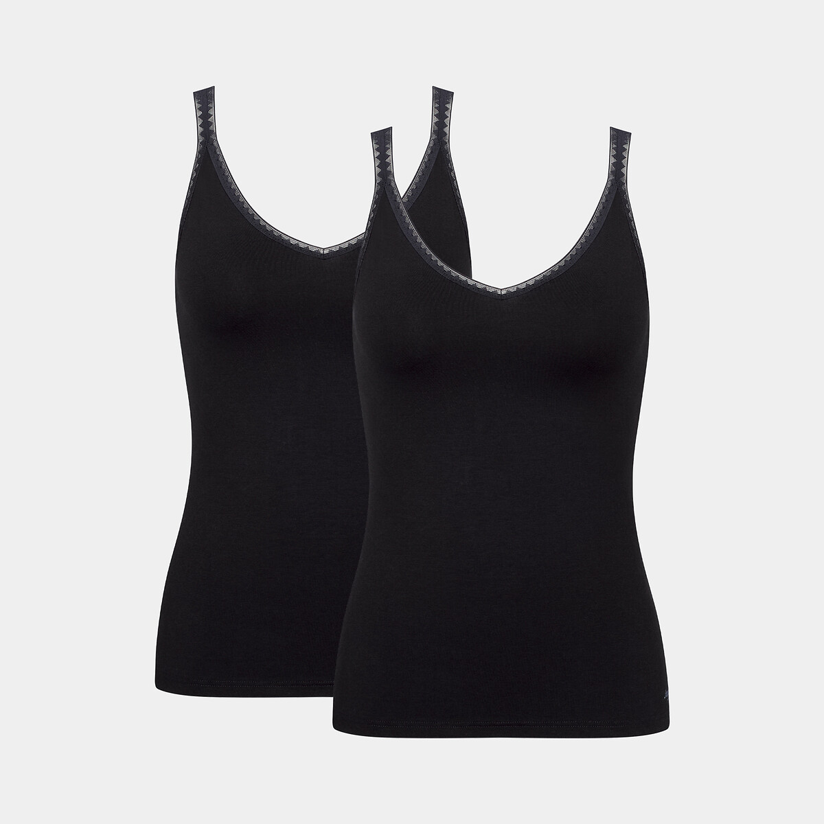 Image of Pack of 2 Go Vest Tops in Cotton