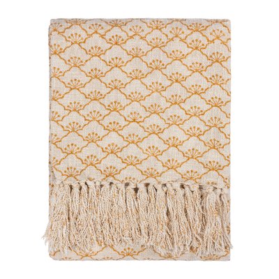 Blossom Fringed 100% Cotton Throw SO'HOME