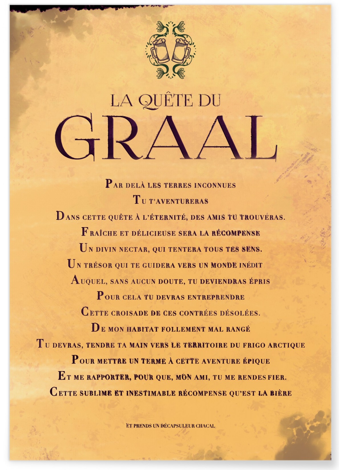 Poster La quête du Graal, L'AFFICHERIE