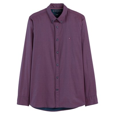 Embroidered Logo Cotton Shirt with Buttoned Collar TOMMY HILFIGER