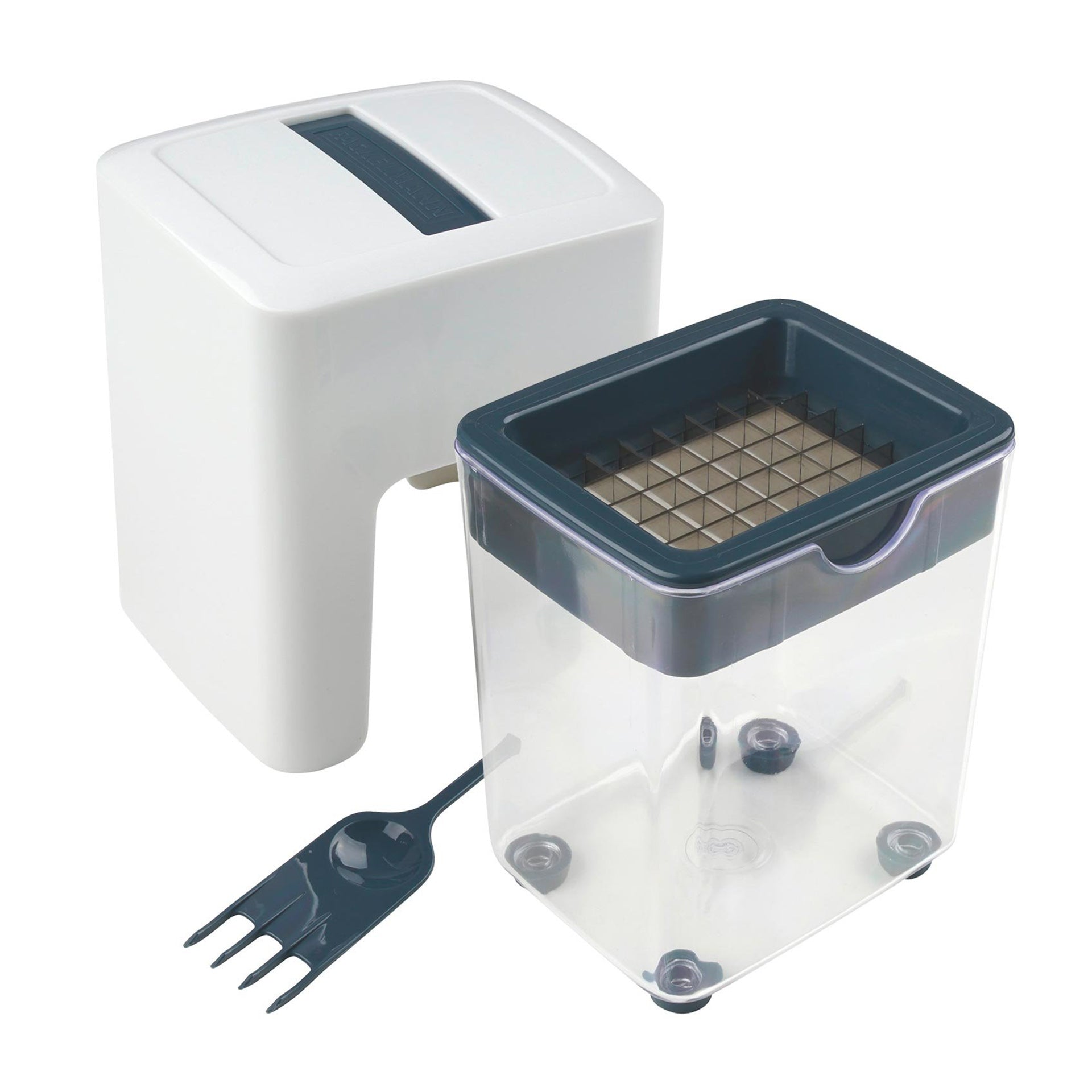 Coupe frites manuel avec récipient et brosse de nettoyage, FACKELMANN