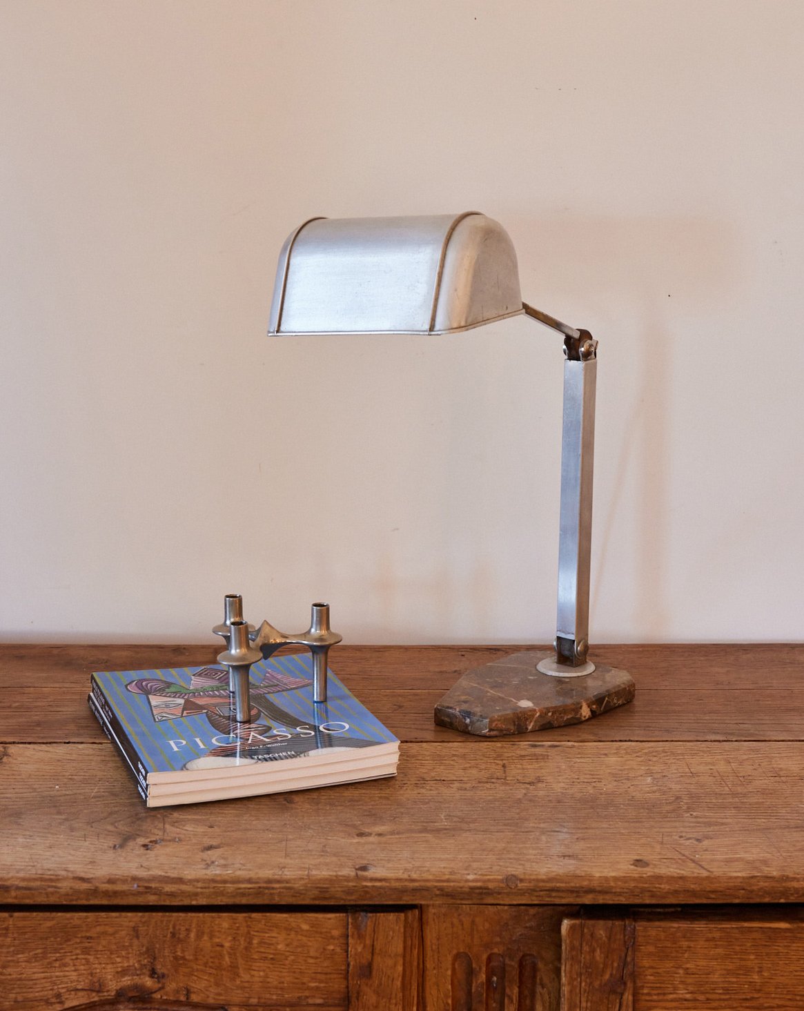 Lampe de bureau en métal vintage Julia N°1064 - Bon état, DEBONGOUT
