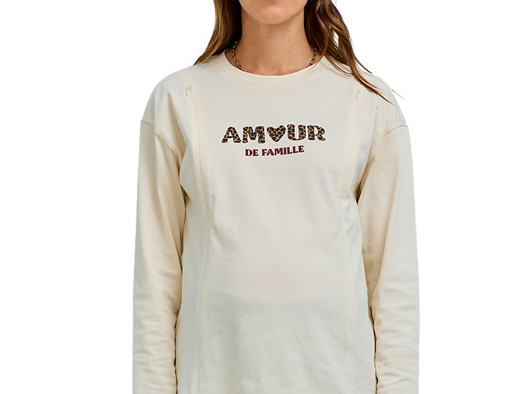 T-shirt grossesse et allaitement motif amour, VERTBAUDET