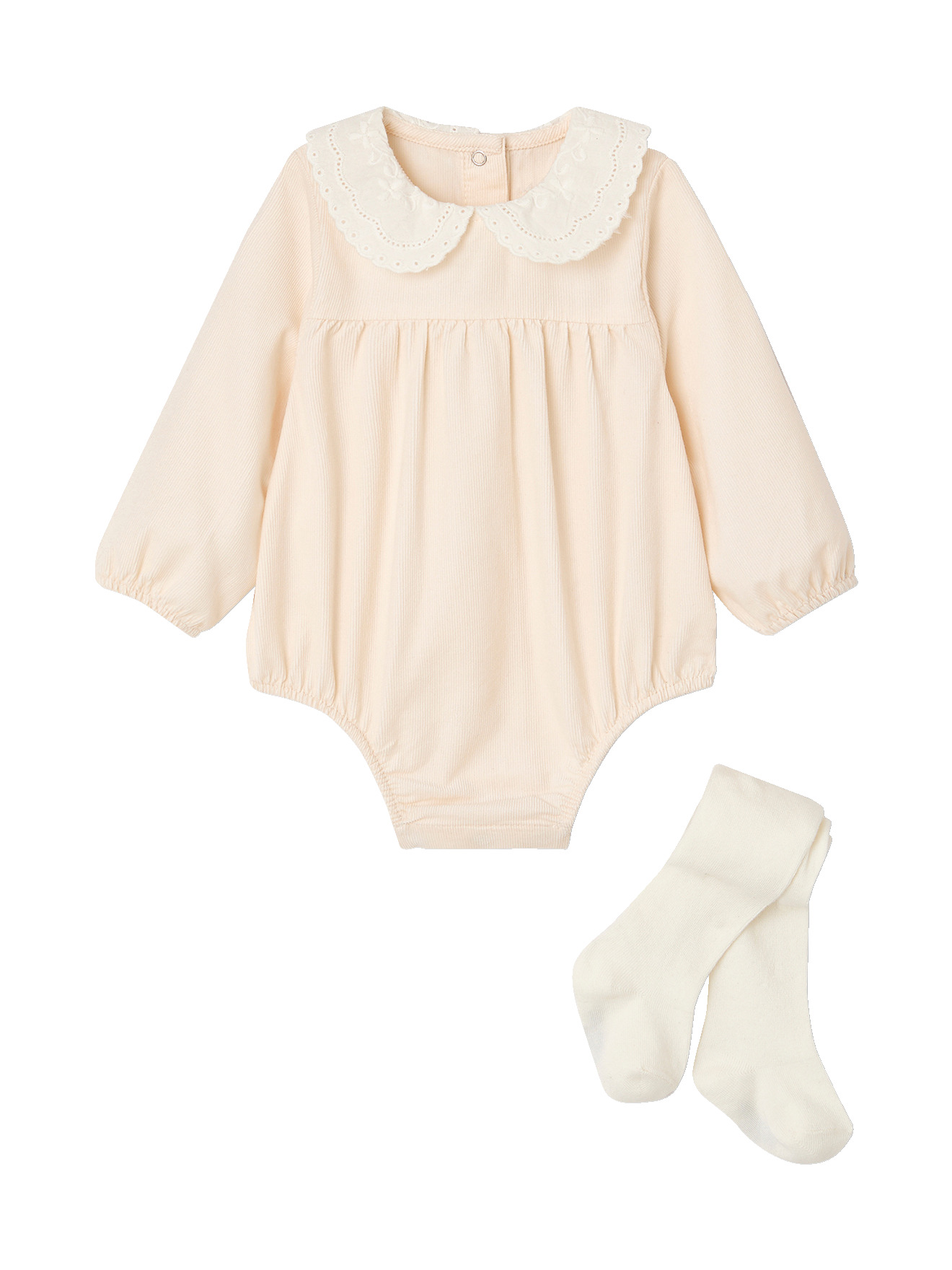 Ensemble barboteuse et collants naissance, VERTBAUDET
