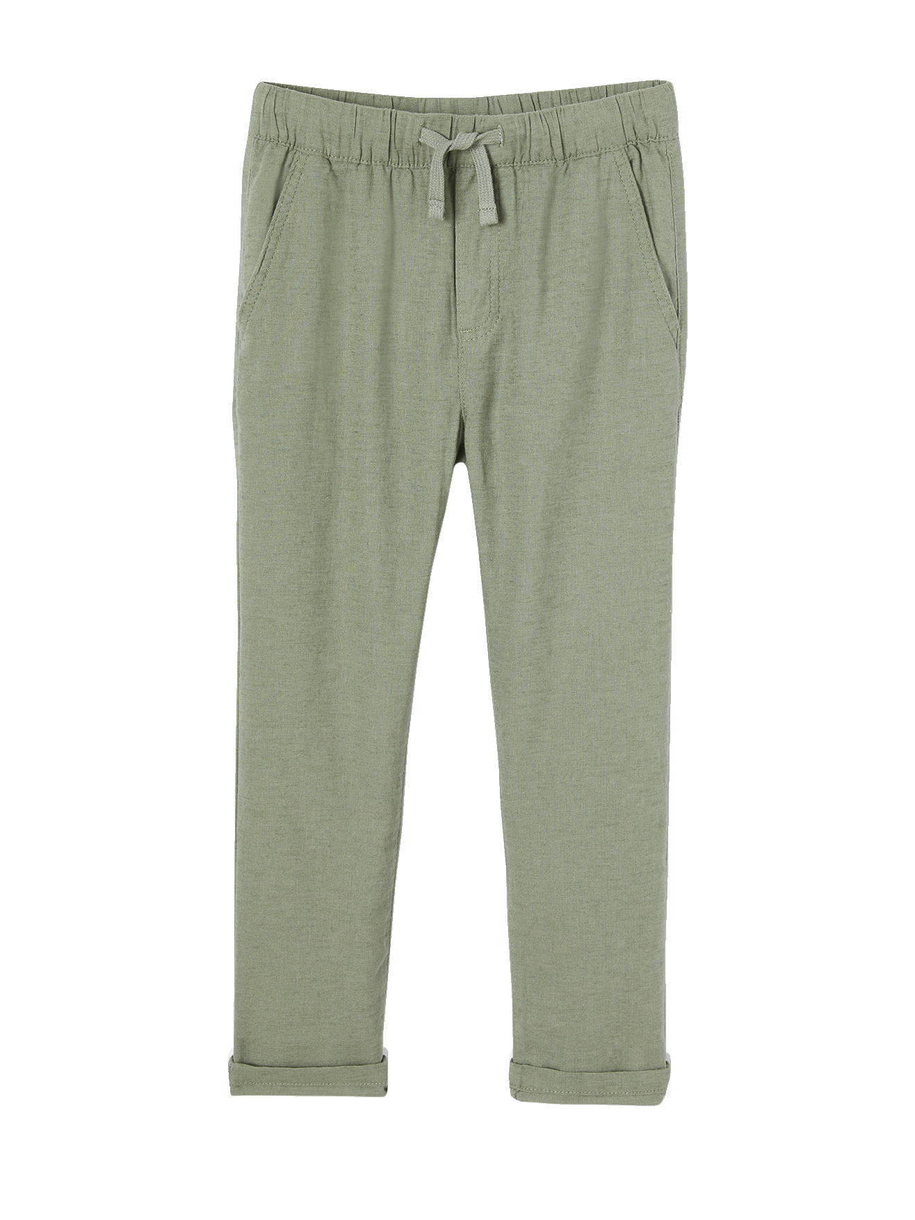 Pantalon léger en coton/lin, VERTBAUDET
