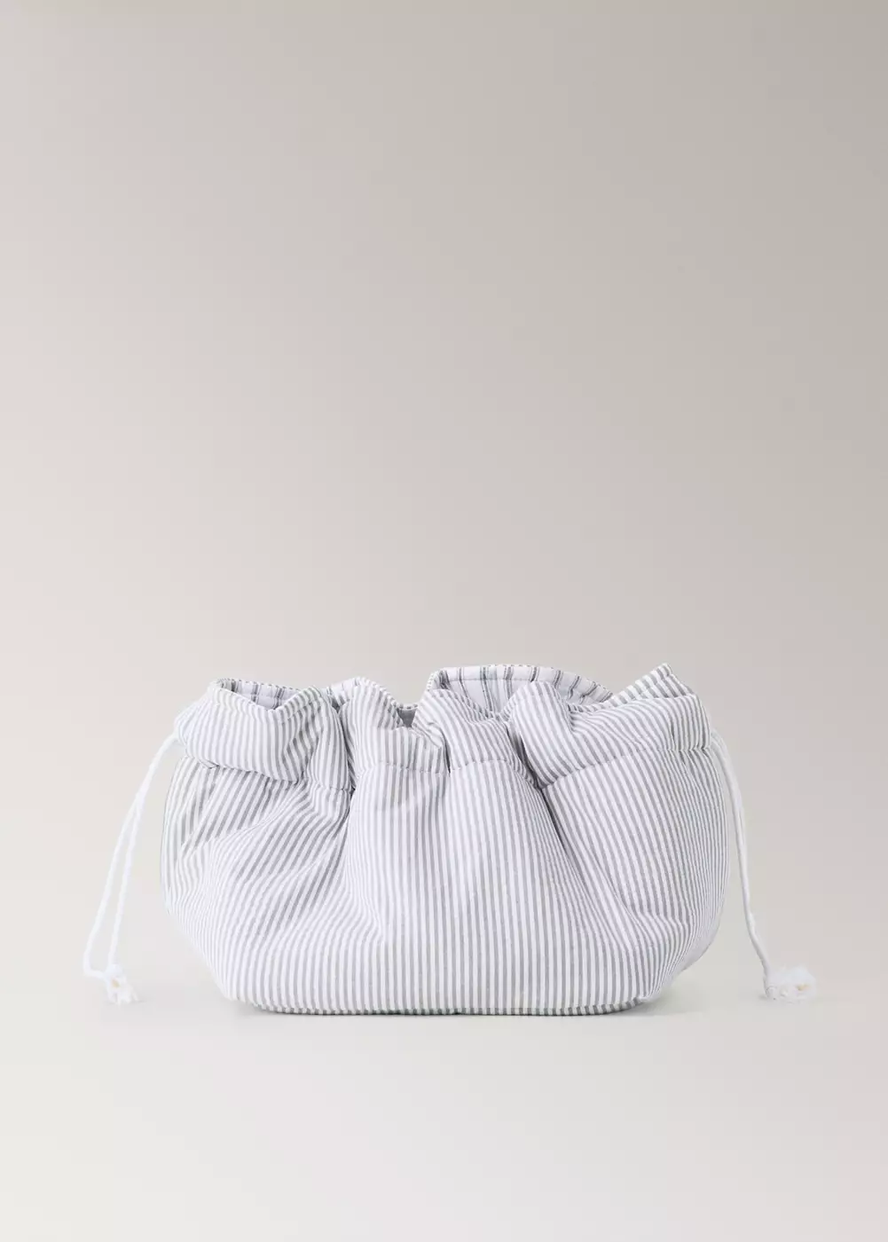 Trousse de toilette 100 % coton à fines rayures seersucker, MANGO HOME
