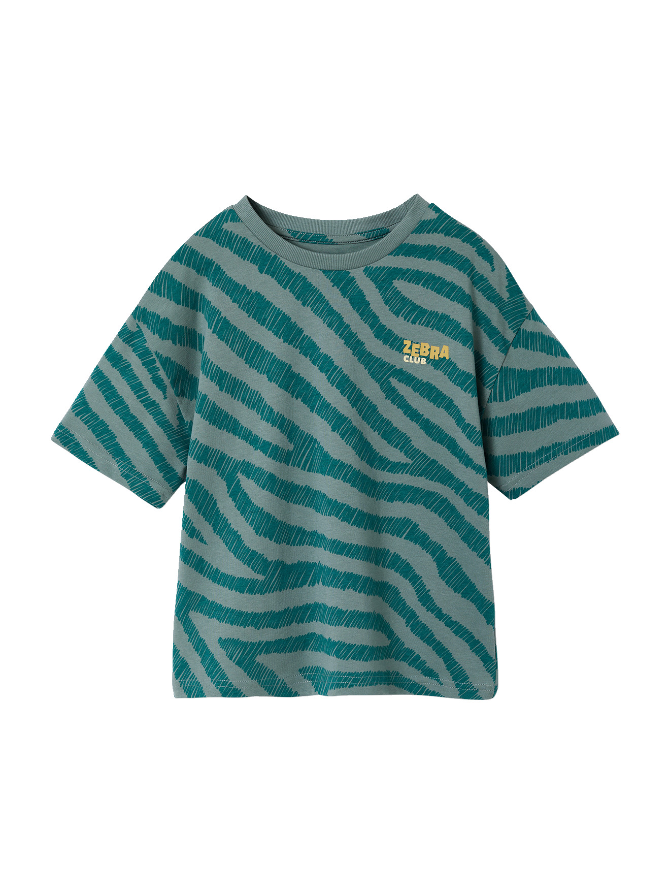 T-shirt zèbre manches courtes, VERTBAUDET