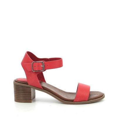 Volou Leather Sandals with Block Heel KICKERS