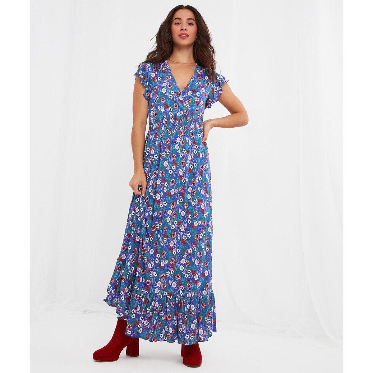 Robe longue imprim fleuri bleu Joe Browns La Redoute