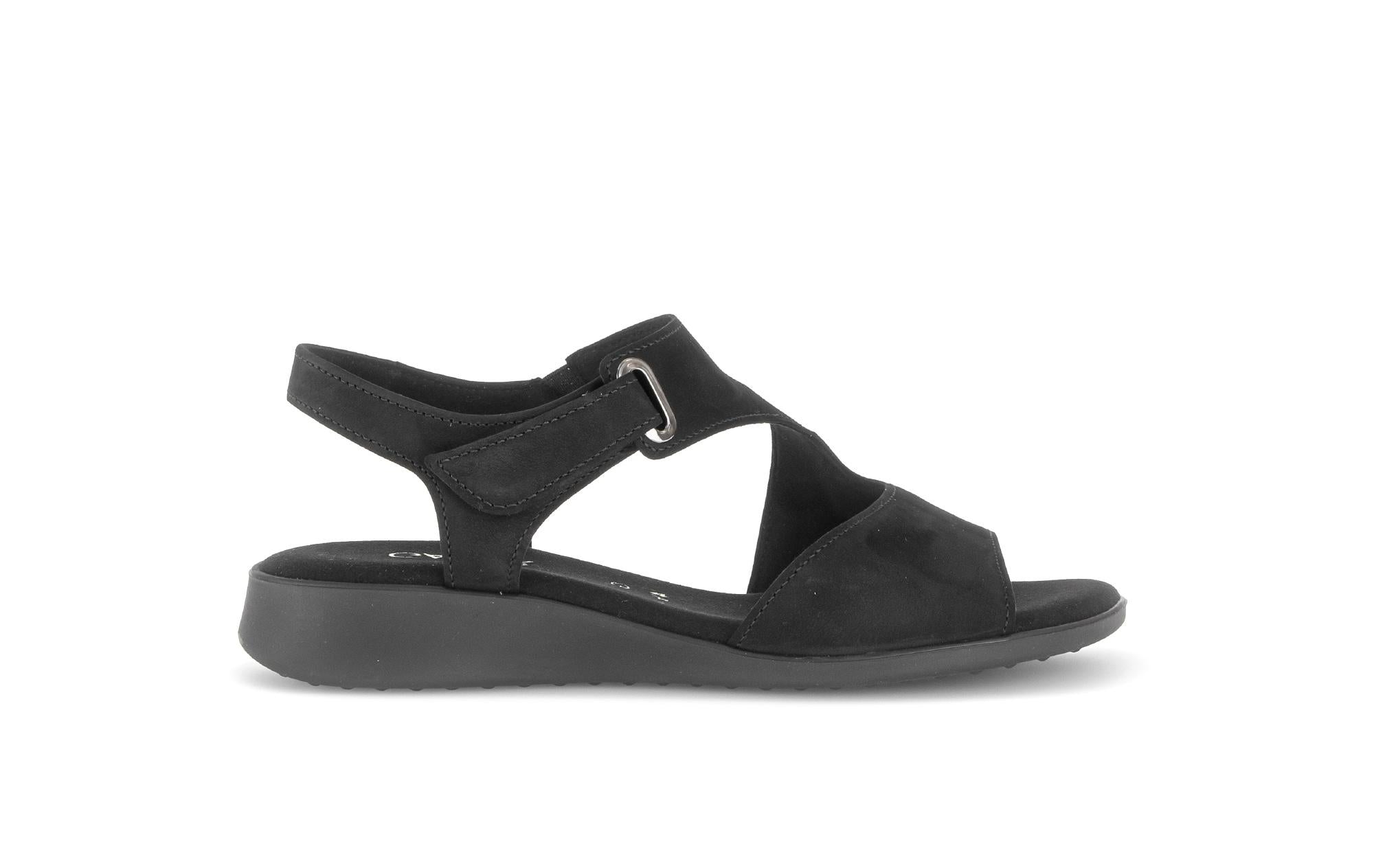 Sandales en cuir à talon compensé, GABOR