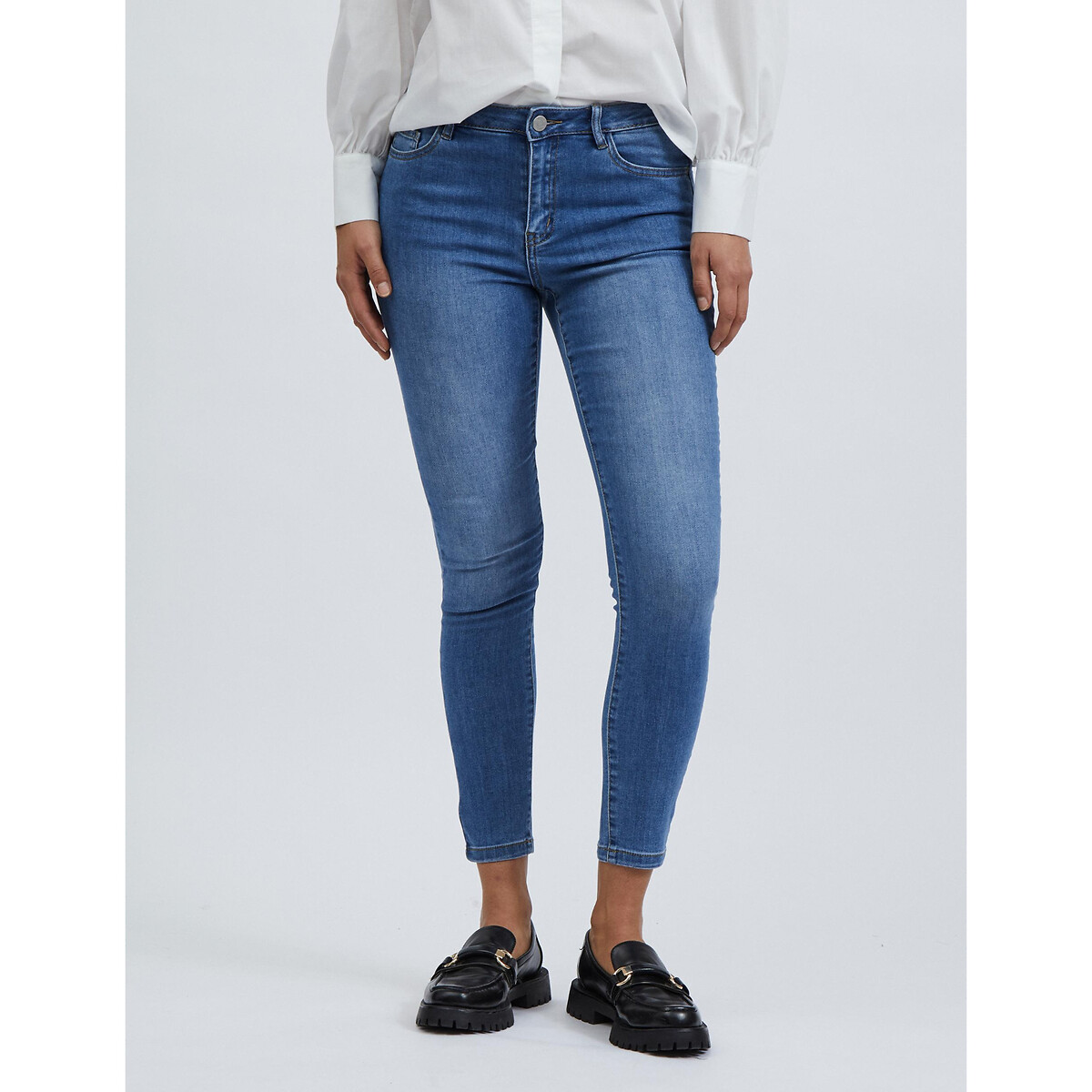 Mid rise skinny jeans light blue Vila | La Redoute