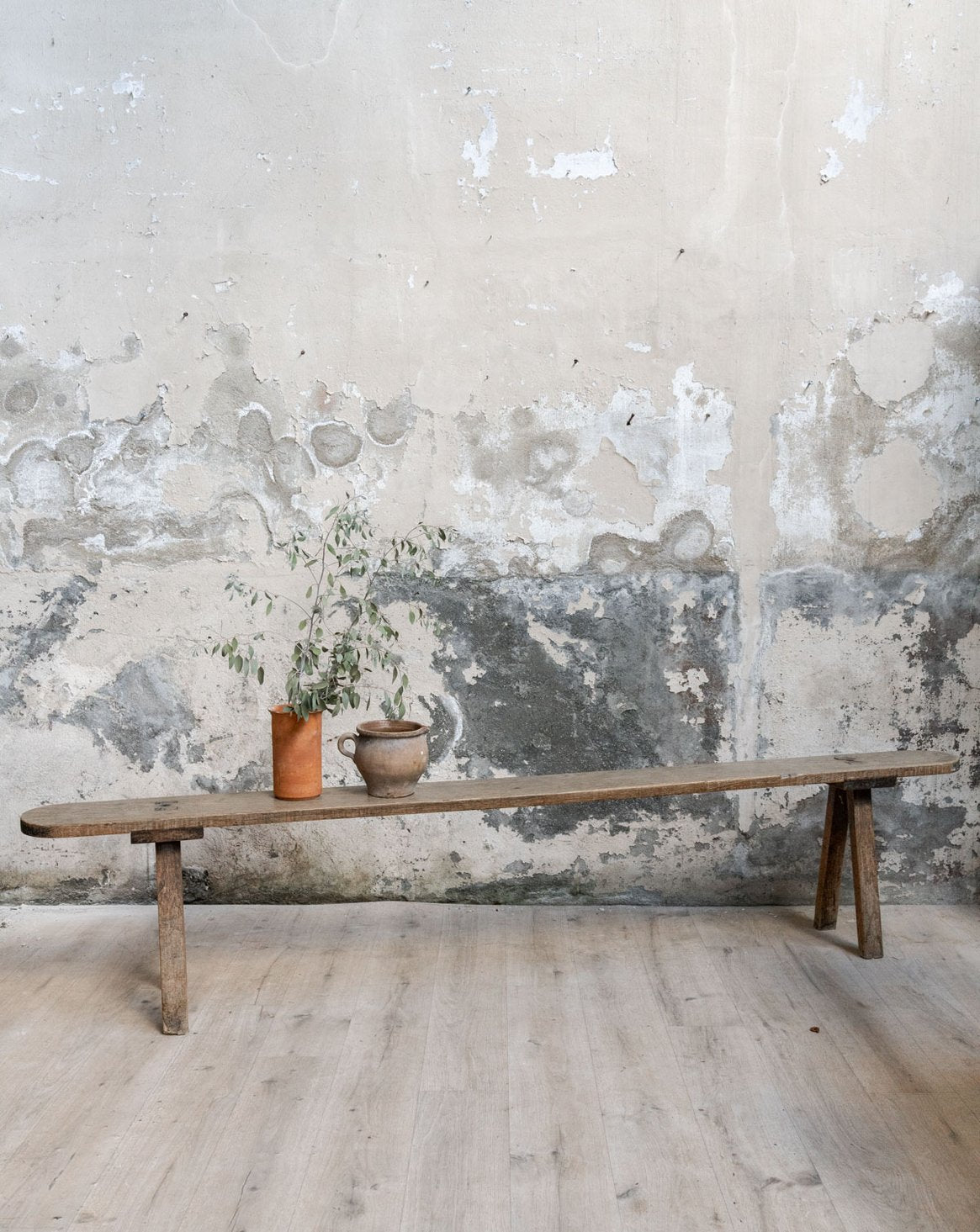 Long banc en bois Antoine N°541 - Bon état, DEBONGOUT