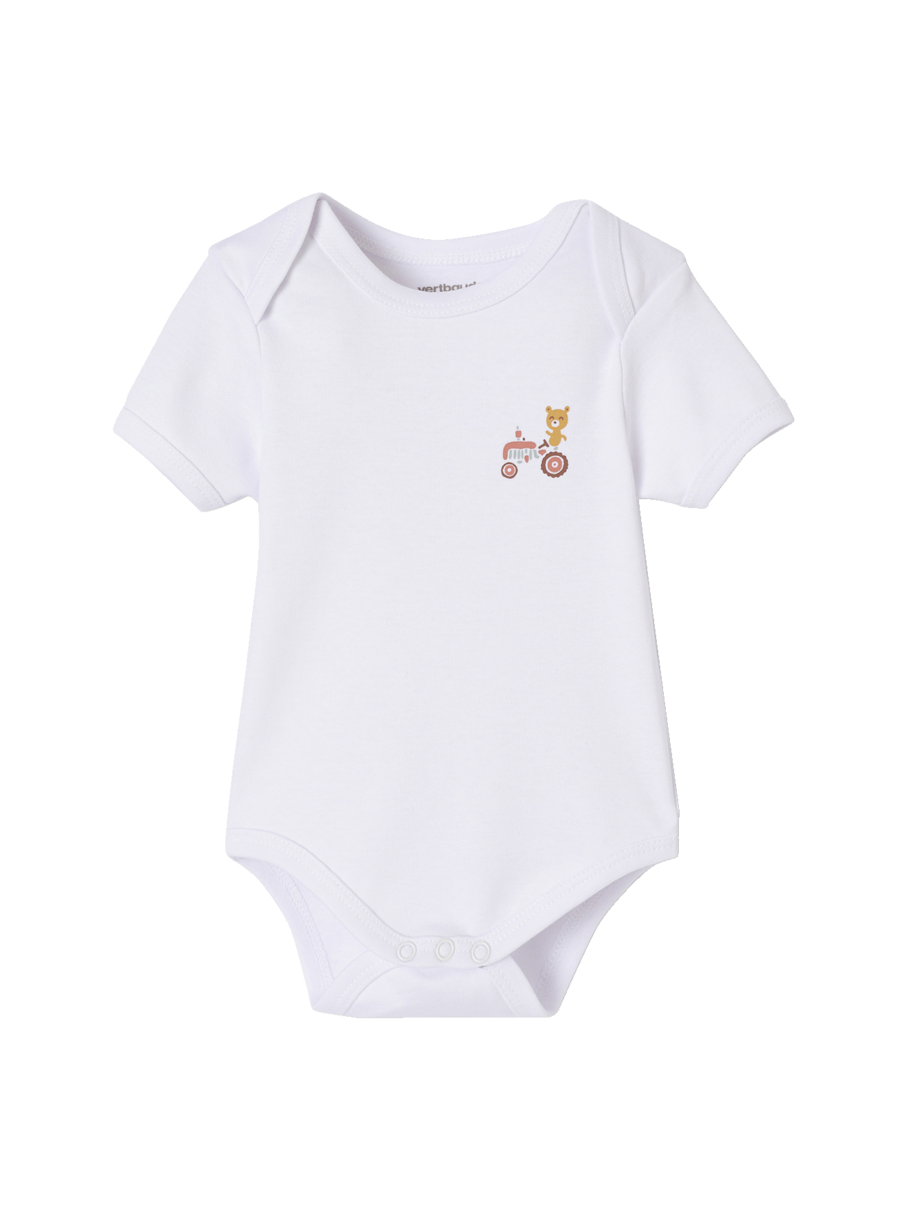 VERTBAUDET Coffret 5 Bodies Bébé Manches Courtes – Motifs Tendances Et Messages Tendresse, 100% Coton