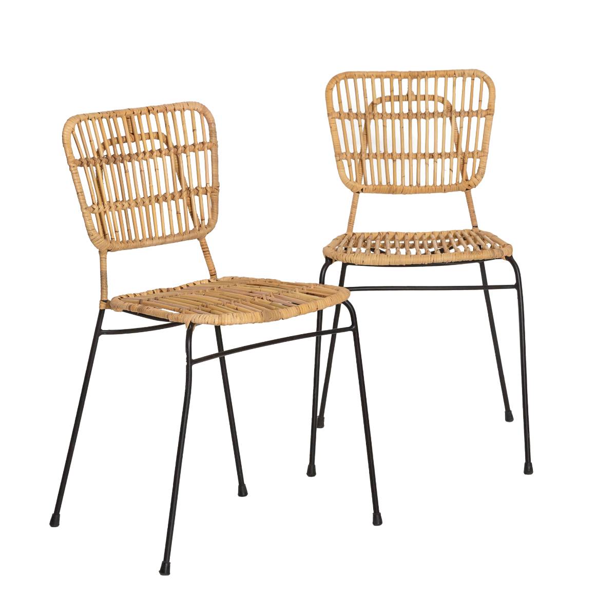 Lot de 2 chaises en rotin SÉLINA, MADE IN MEUBLES