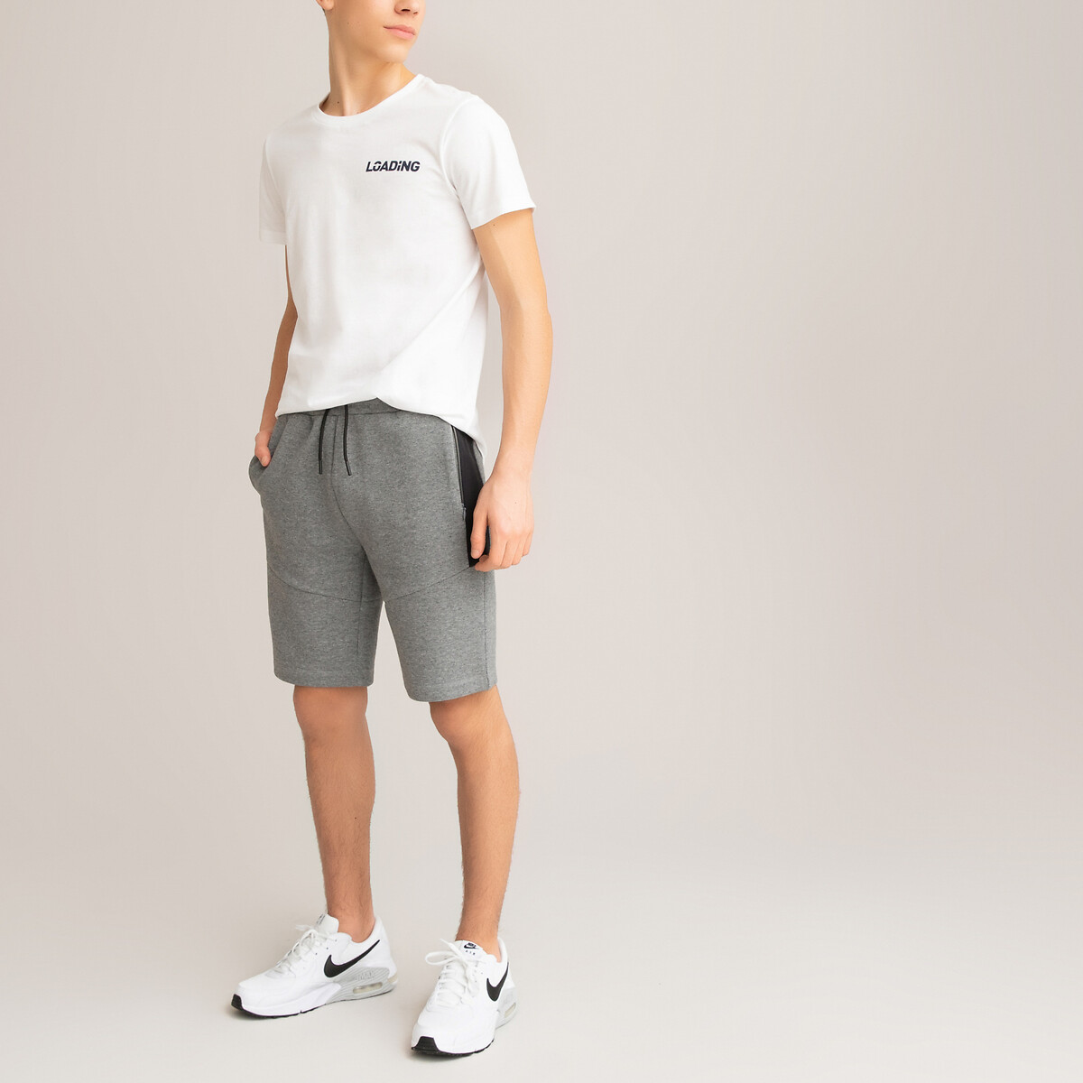 Sports Bermuda Shorts in Cotton Mix, 10-18 Years