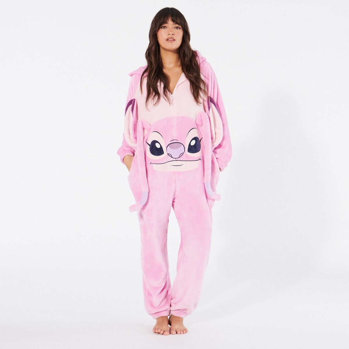 Pyjama fille Disney® Stitch rose pâle/gris chiné - Lilo & Stitch