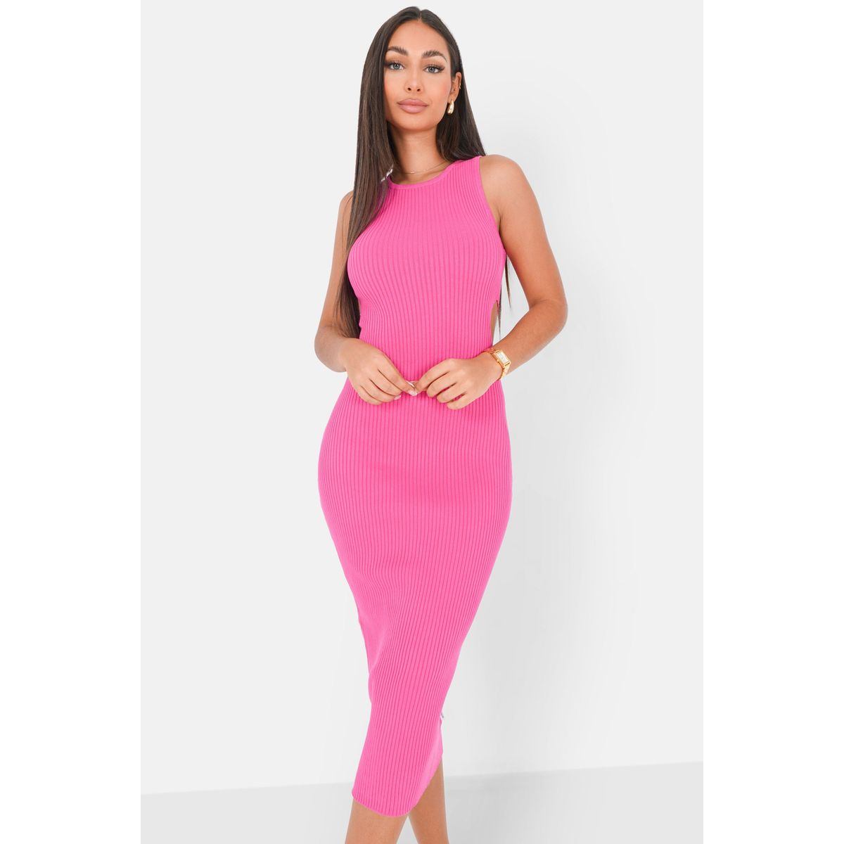 Robe fourreau rose best sale poudrée