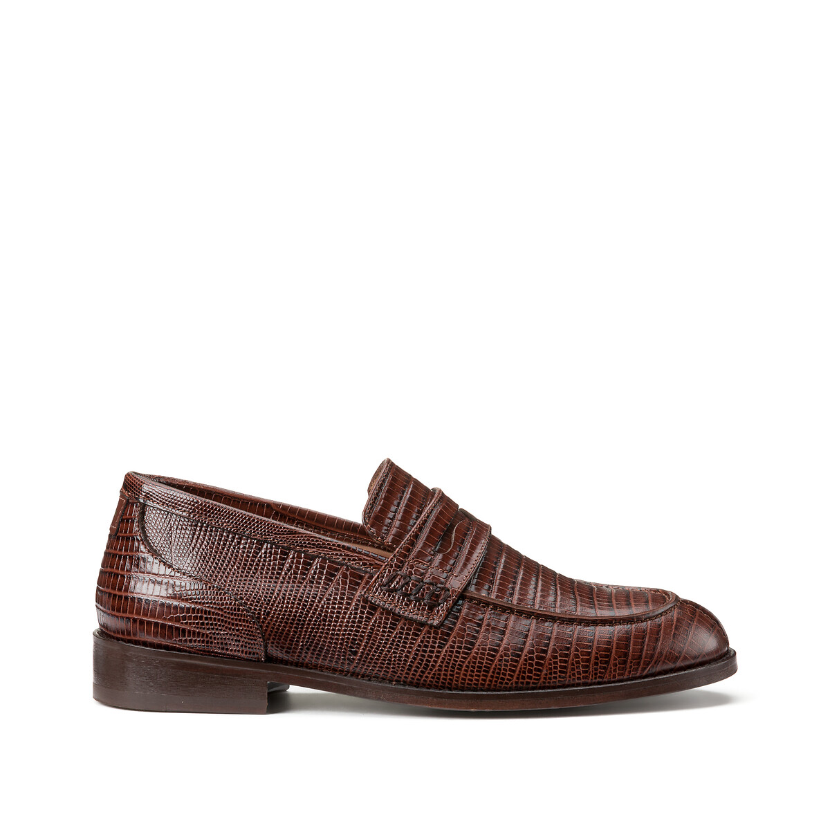 7490 lizard print loafers in leather brown Anthology Paris La
