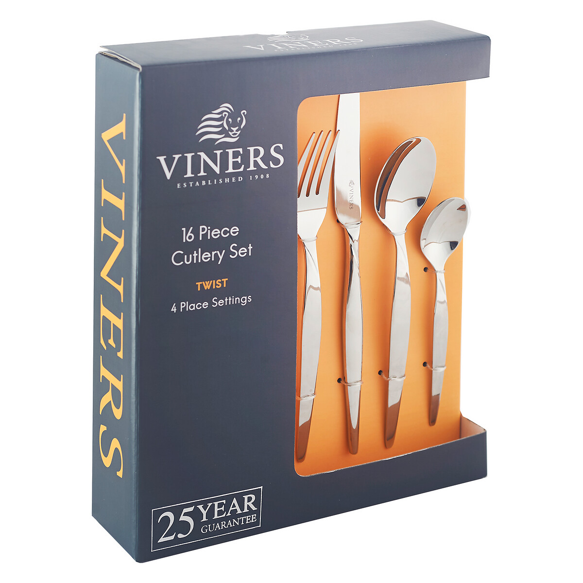 Viners Twist 16-Piece Stainless Steel Cutlery Set in Gift Box 