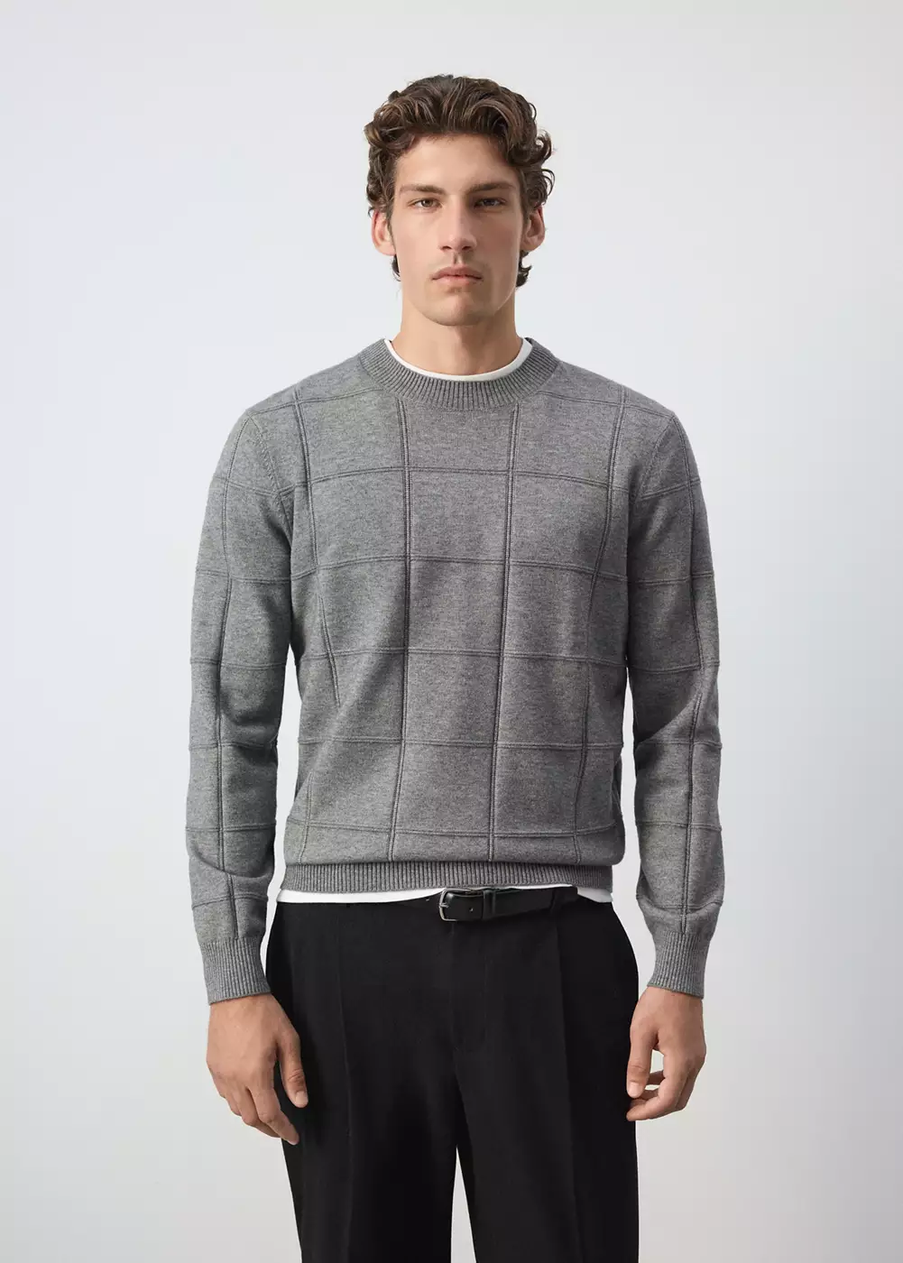 Pull-over maille structure, MANGO MAN