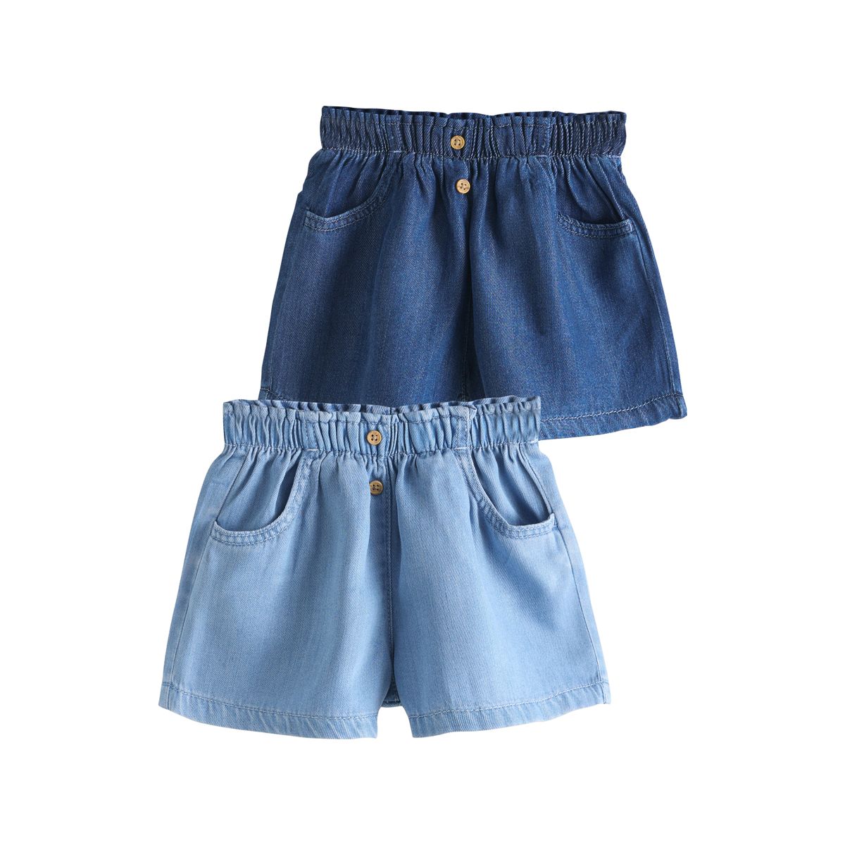 Short en jean à enfiler, lot de 2, NEXT