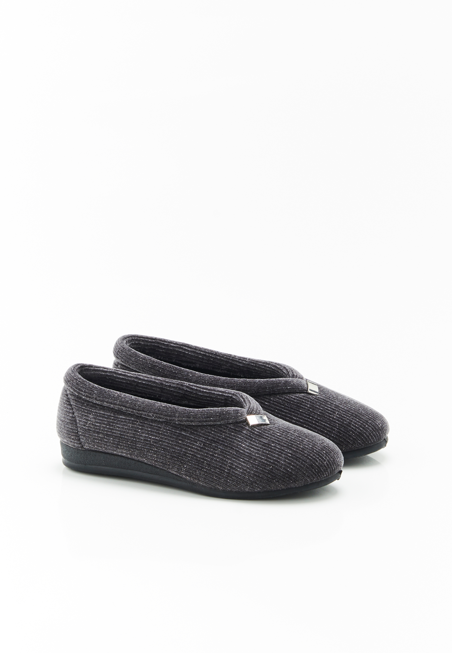 Chaussons velours côtelé brillant, DAMART
