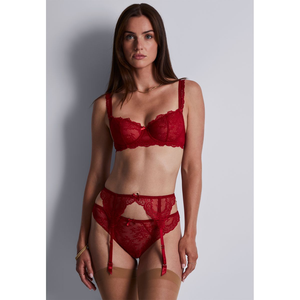 Porte jarretelles danse des sens irresistible red Aubade La Redoute