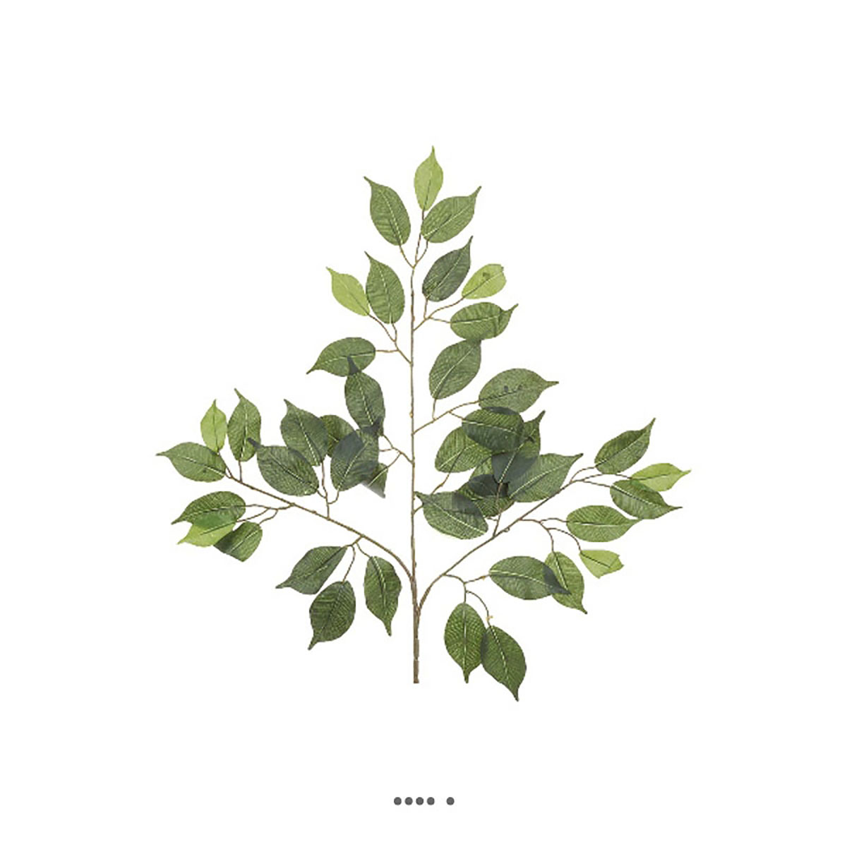 Branche de ficus artificiel H 55 cm 3 ramures, ARTIFICIELLES