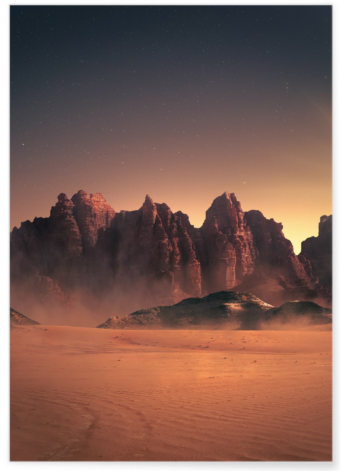 Poster Mars Landscape, L'AFFICHERIE