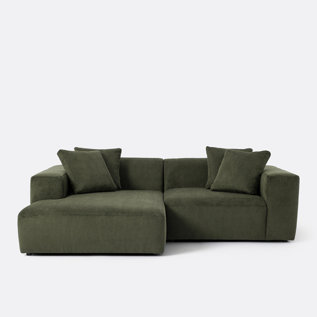 LA REDOUTE INTERIEURS Linker hoekbank, ribfluweel, Liora