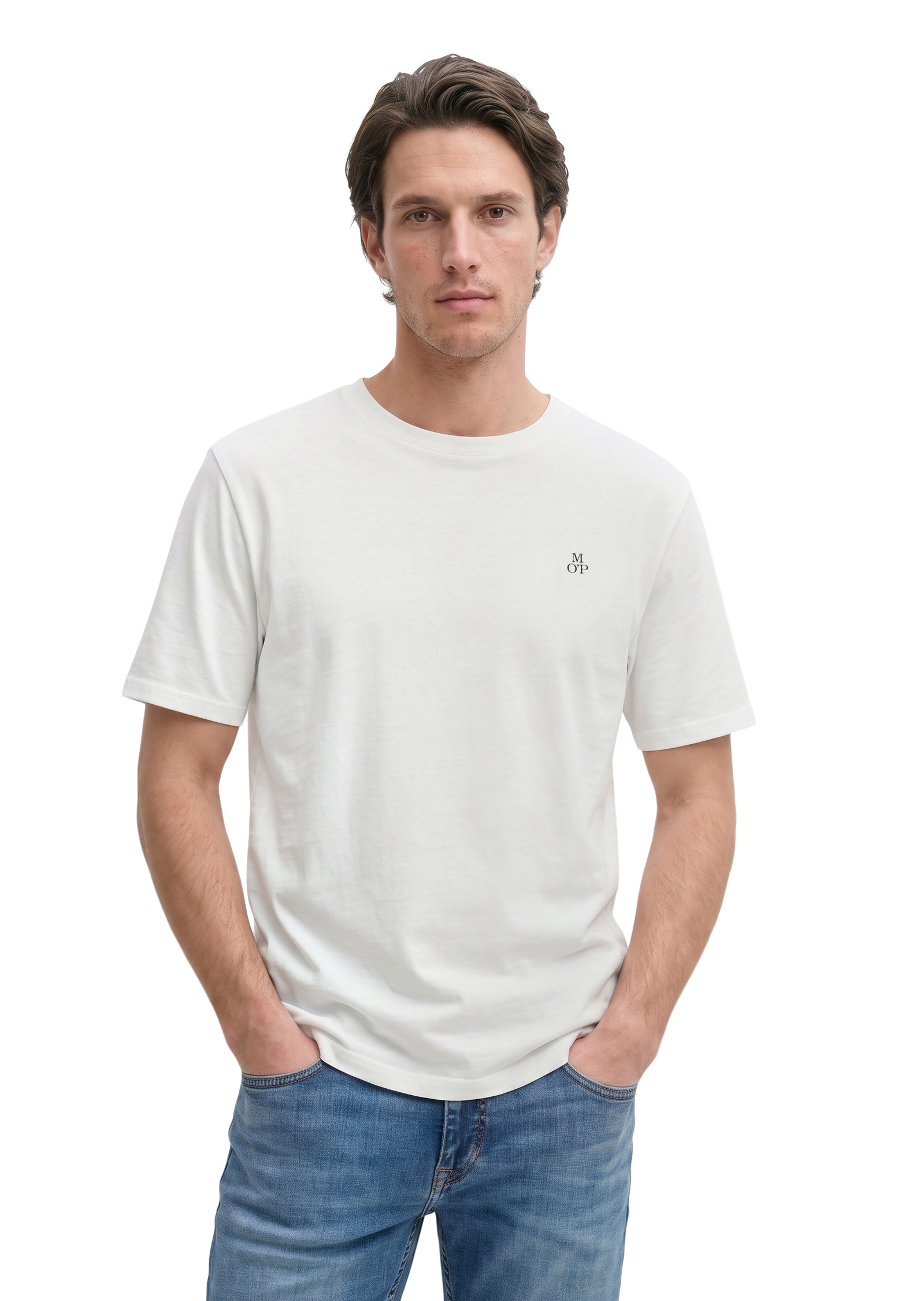 T-shirt regular garment-dyed en pur coton biologique, MARC O'POLO