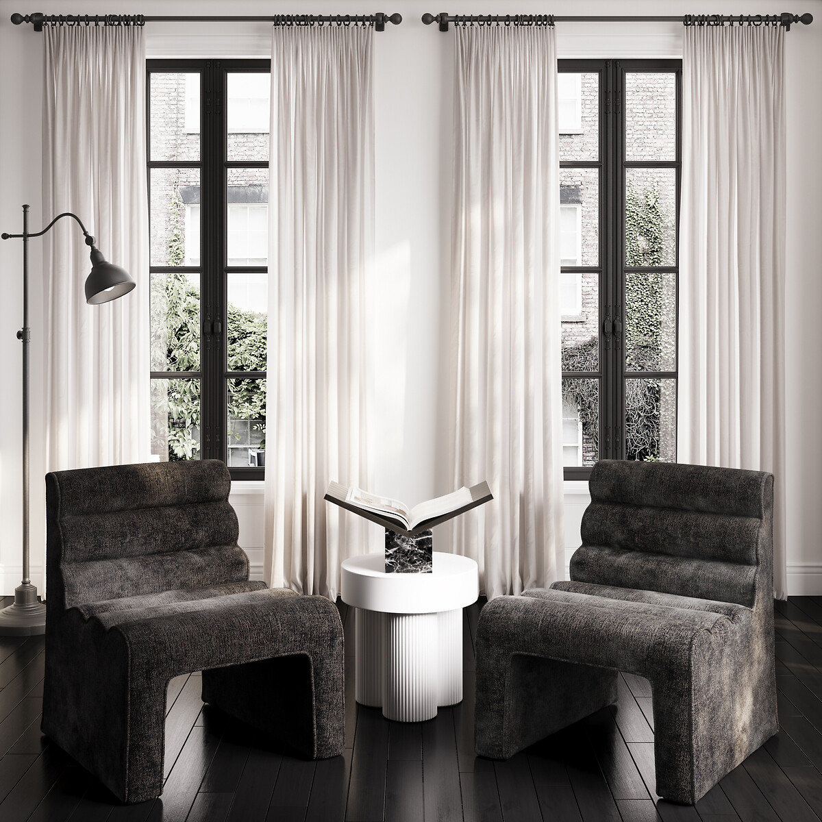 Chiara Sculptural Velvet Chenille Accent Chair, ÉDITÉ