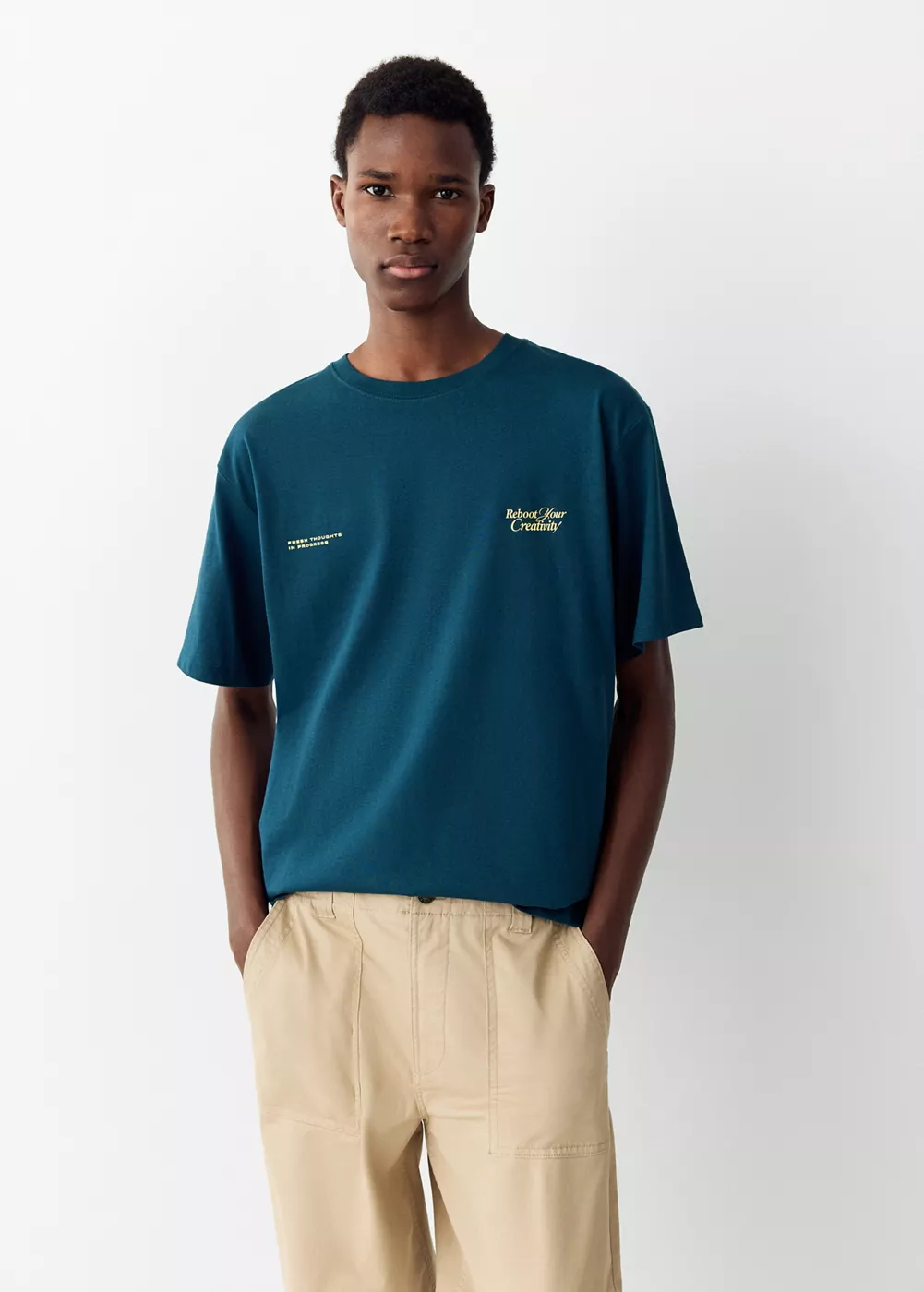 T-shirt texte imprimé, MANGO TEEN