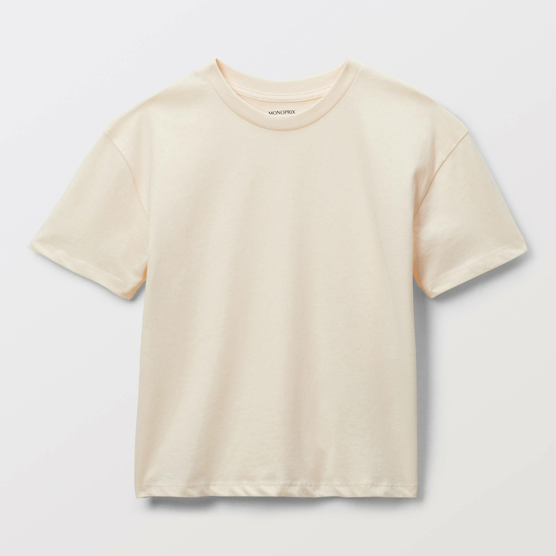 T-shirt uni en coton BIO GOTS, MONOPRIX