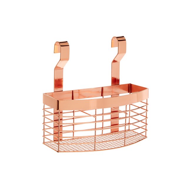 Hanging Storage Basket in Rose Gold Iron, rose gold, SO'HOME