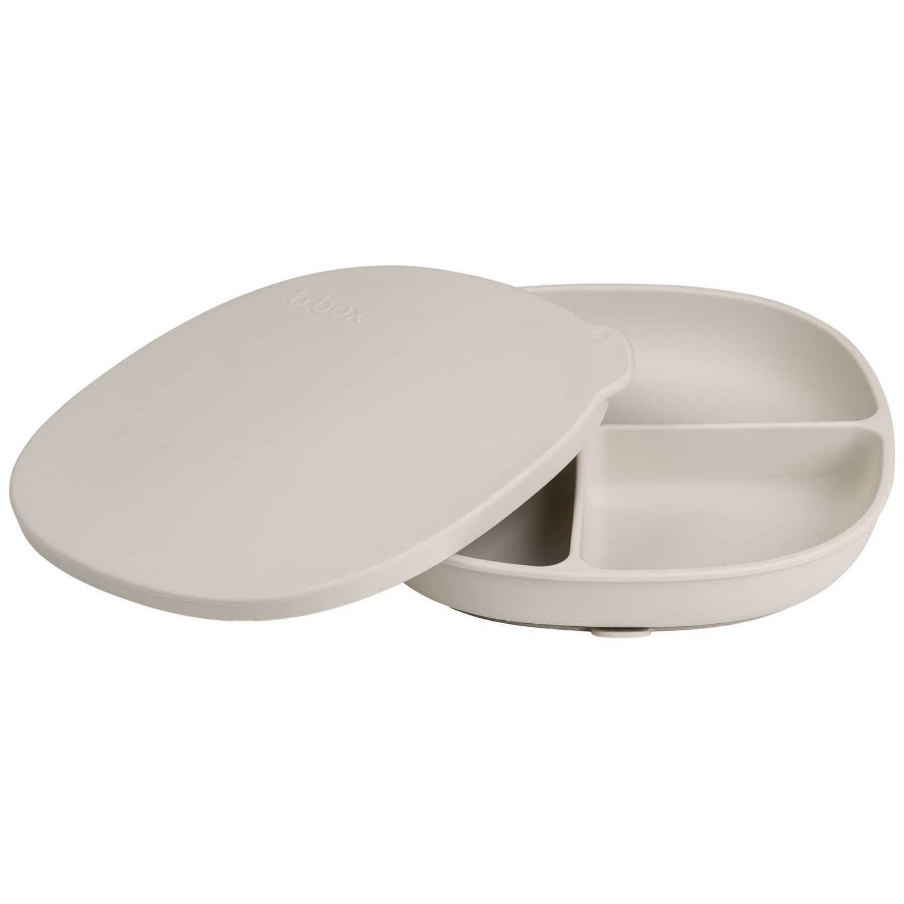 Assiette bébé silicone ventouse avec couvercle, B.BOX