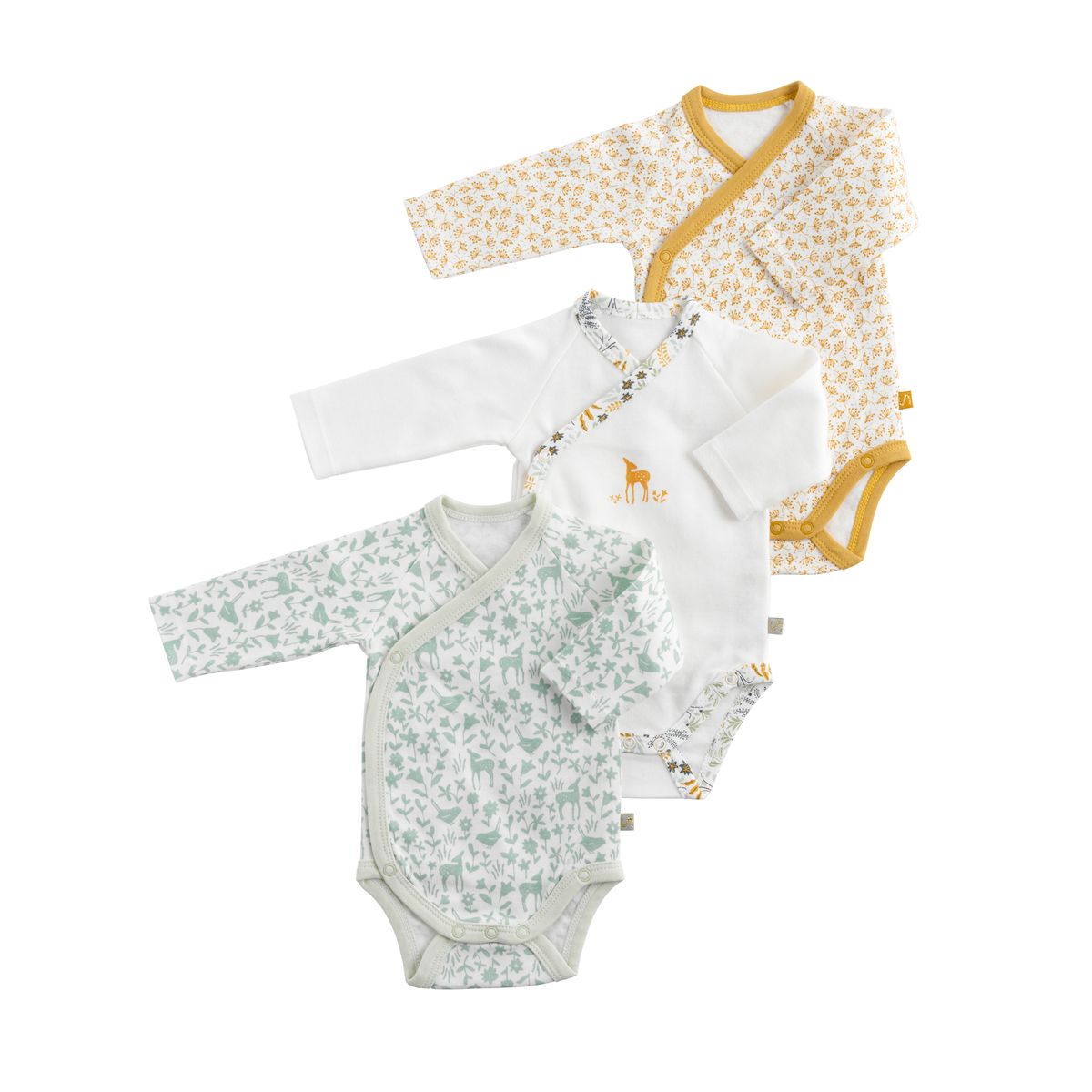 Bodies bébé à manches longues Lot de 2, SAUTHON