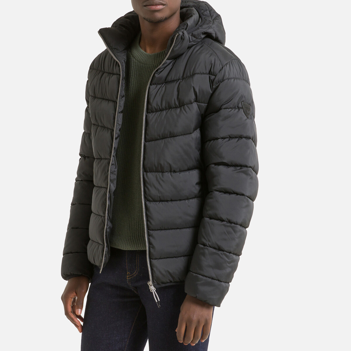 Awal Padded Puffer Jacket with Hood and Zip Fastening